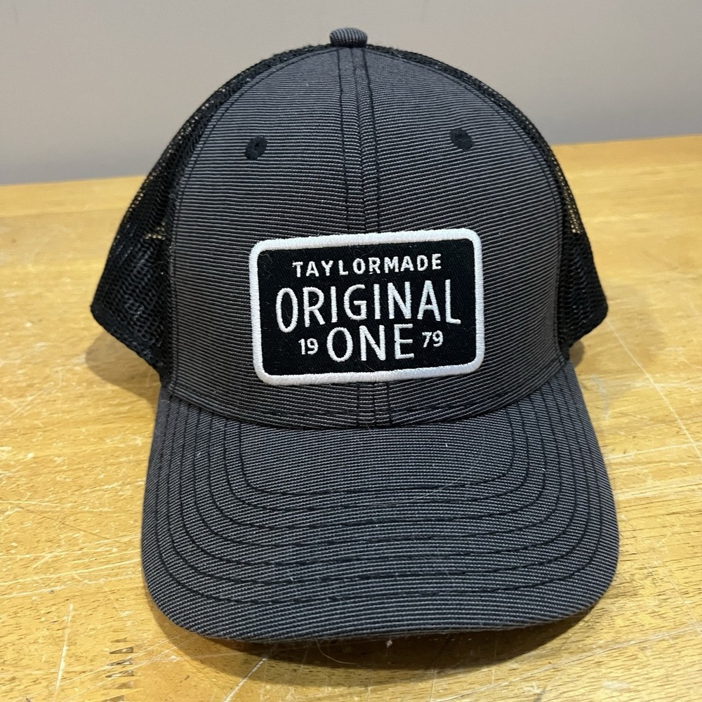 TaylorMade Original‎ One Snapback Mesh Back Trucker Hat Black OSFA